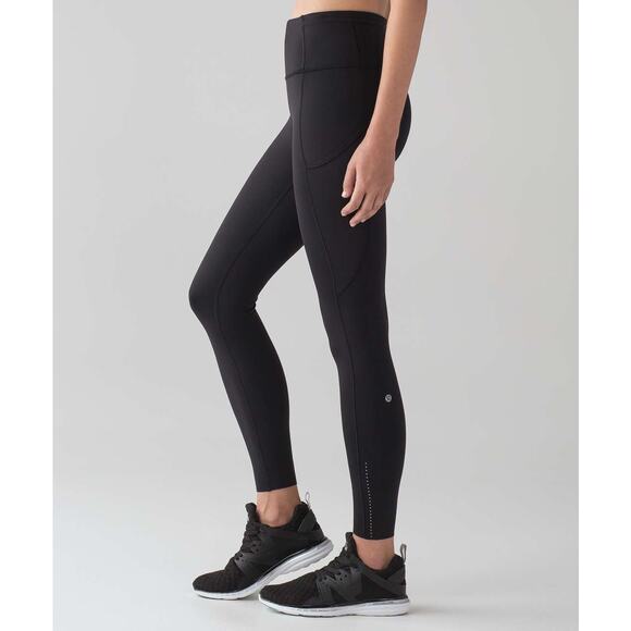 Lululemon Fast & Free 7/8 Tight II *Nulux 25" - Black - Size 2 - W5ATIS - Picture 2 of 11